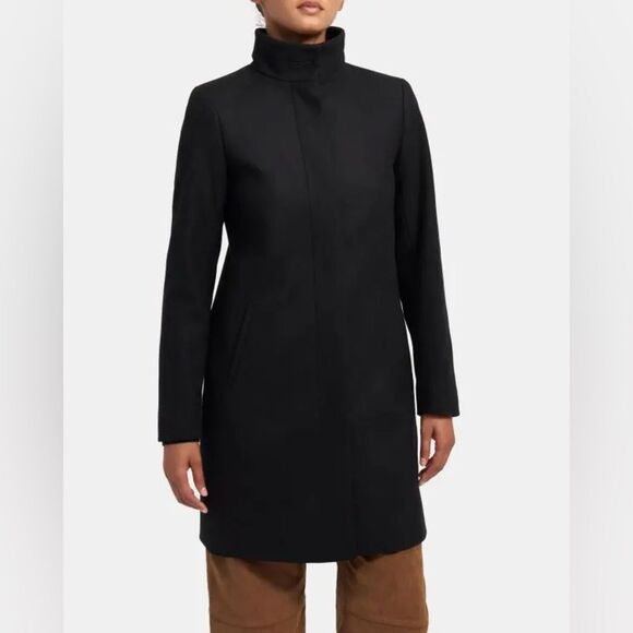 Theory Layti Coat in Wool Cashmere - Picture 1 of 8